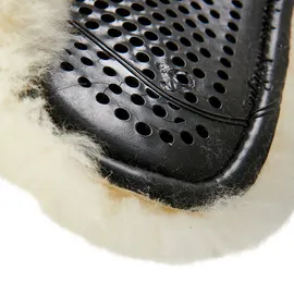 Acavallo Gel-Pad mit Lammfell L Schwarz