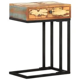 vidaXL Beistelltisch U-Form Mehrfarbig Recyceltes Massivholz 45 x 30 x 61 cm