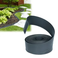 VA-Cerulean Kunststoff Rasenkante,20m,Anthrazit,Flexible Beetumrandung für Gartenpflanzen und Gemüseanbau,Beeteinfassung Palisade,Gartenpalisade,Beetzaun,Randsteine