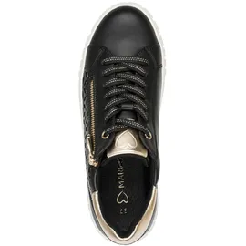 Marco Tozzi Sneaker Damen Weite M Schwarz/Gold 38