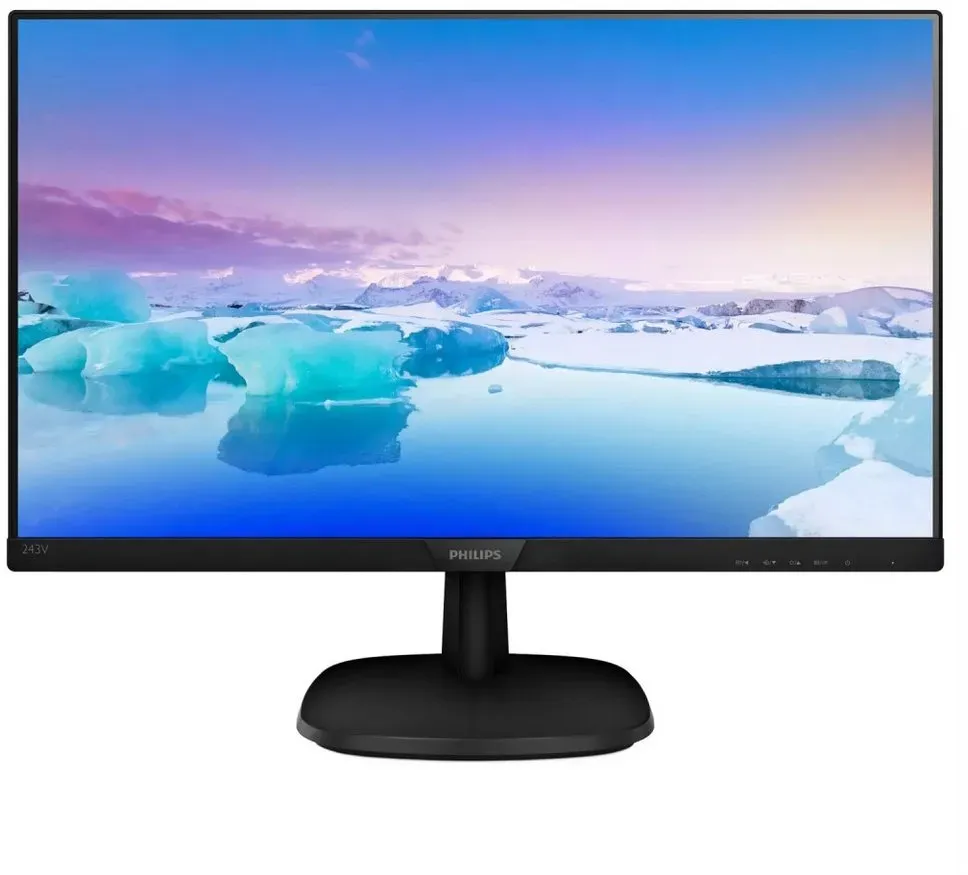 Philips Philips 243V7QDSB 24" FullHD LED-Monitor TFT-Monitor (1920 x 1080 px, 5.0 ms Reaktionszeit, 5 ms) schwarz