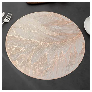 XDeer Tischdecke 4 stück Tischset, Platzset Rund/Rechteck,Tischsets Abwaschbar, Hitzebeständige, 38 * 38 cm rosa 38 cm