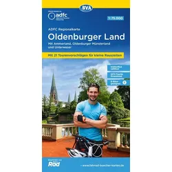 ADFC-Regionalkarte Oldenburger Land, 1:75.000, mit Tagestourenvorschlägen, mit K