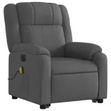vidaXL Massagesessel elektrisch 95 x 99 x 95 cm Dunkelgrau mit Aufstehhilfe