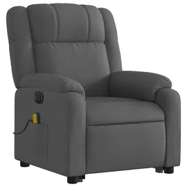 vidaXL Massagesessel elektrisch 95 x 99 x 95 cm Dunkelgrau mit Aufstehhilfe