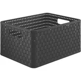 Korb COUNTRY schwarz (BHT 37x19x28 cm) - schwarz - BHT 37x19x28 cm