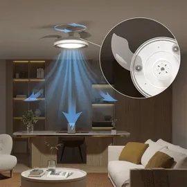 Philips Bliss Deckenventilator mit Beleuchtung 106 cm Weiß glänzend