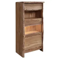 MASSIVMOEBEL24.DE Vitrine Akazie 71x45x147 Natur lackiert Pure Acacia #110