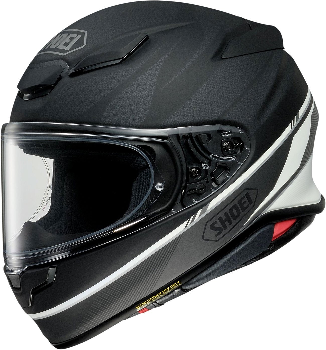 Shoei NXR2 Nocturne, casque intégral - Mat Noir/Gris Foncé/Blanc - XXL