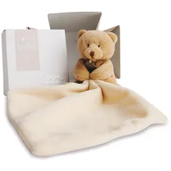 DOUDOU Bär mit Schmusetuch, natur 10cm