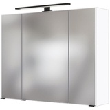 Lomadox Led- Spiegelschrank 80 cm MANLY-03 weiß b/h/t: 80/64/20 cm - weiß