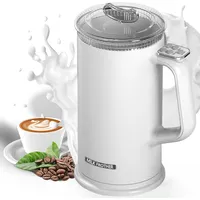 ibettertec Milchaufschäumer Milchaufschäumer Elektrisch 5 in 1,600W 350ml Edelstahl Milchschäumer, 600,00 W, Automatische Abschaltung für Heißer und Kalter Milchschaum weiß