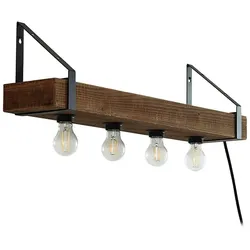Lindby - Vatana Wandleuchte w/USB Holz