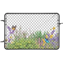 VEVOR Gartentür Gartentor Zauntür Maschendrahtzaun Tor 183x122cm OHNE Pfosten