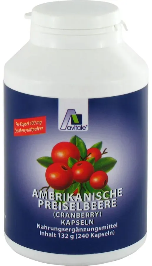 Avitale PREISELBEERE amerikanisch 400 mg Kapseln Mineralstoffe