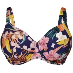 Rosa Faia Tropical Sunset Bikini Top Blau mit Blume G 36 Damen