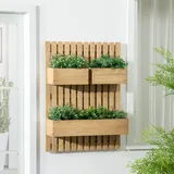 Outsunny Hochbeet 60 x 16 x 80 cm Beige
