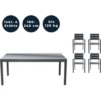 Home Deluxe Sol Madera Set 5-tlg. Grau