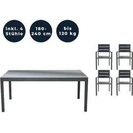 Home Deluxe Sol Madera Set 5-tlg. Grau