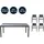 Home Deluxe Sol Madera Set 5-tlg. Grau
