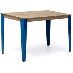 BOX Furniture Lunds Studio Tisch 110x70x75cm Blau in massivem Kiefernholz mit Vintage-Industrie-Stil beenden Box Möbel