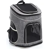 fudajo Hunderucksack 32 x 27 x 40 cm Schwarz/Grau