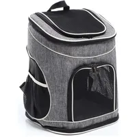 fudajo Hunderucksack 32 x 27 x 40 cm Schwarz/Grau