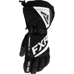 FXR Fuel Snowmobil Handschuh, schwarz-weiss, Größe L für Männer
