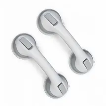 Relaxdays Haltegriff Sauggriff 2er Set für Dusche & Badewanne 70 kg grau/weiß