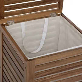 5five simply smart Holzkorb in braun - Wäschekorb "blackacia" 65l aus akazienholz