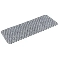 Kettelservice-Metzker Stufenmatte Treppenteppich Tulus Rechteckig Aufleger selbstklebend 60x25cm Grau 15 Stück