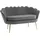 Homcom Sofa zwei-Sitzer, 2er couch, Grau 130 x 63 x 75 cm