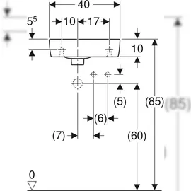 Geberit Renova Nr. 1 Comprimo Handwaschbecken 40 x 25 cm (276140000)