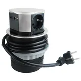 ChiliTec Einbausteckdose 1,5 m Weiß 1 St.