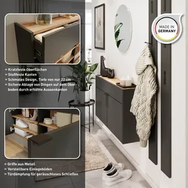 Germania Ameca Garderoben-Set 110x22x200 grau