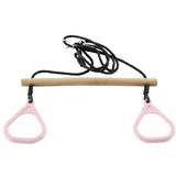 Hörby Bruk Spielturm-Erweiterung Trapez mit Turnringen Holztrapez hellrosa