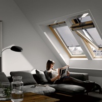 VELUX INTEGRA Dachfenster GGL 306930 Solarfenster Holz klar lack ENERGIE Hitzeschutz, 134x98 cm (UK04)