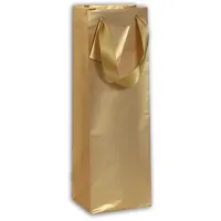 Clairefontaine 5x Premium Geschenktasche für Flaschen 12,5x9,5x38cm Gold, 212900C