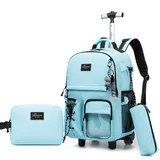 HTgroce Schulranzen Mit Rollen Rucksack Mit Trolley Für Kinder Rucksack Boys School Bag Trolley Rolling Backpack