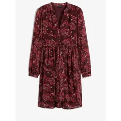 bonprix bedrucktes Chiffonkleid, rot, 46
