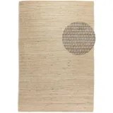 HANSE HOME Teppich »Dhaka«, rechteckig, 5 mm Höhe, Handgewebt, Jute, Wolle, Natur, Wohnzimmer, Flur, Klassisch, Boho Naturfaser Juteteppich für Schlafzimmer, Esszimmer, Küche – Naturgold Beige, 120x170cm