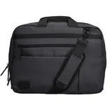 Rieker Businesstasche RIEKER, Gr. B/H/T: 40cm x 30cm x 12cm, schwarz (grau, schwarz), Textil, unifarben mit Farbeinsatz, Taschen, Arbeitstasche, Herren Umhängetasche, auch als Rucksack tragbar