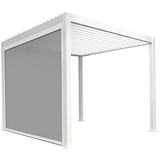 Weide Sonnenrollo für Classic & Mirador Pergola - Höhe 250 cm weiß