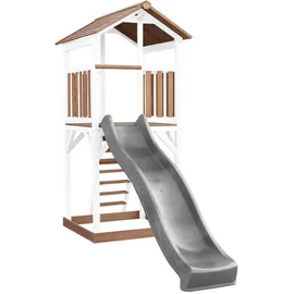 Axi Spielturm Beach Tower Braun/Weiß mit grauer Rutsche