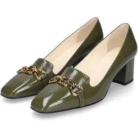 Henry Stevens Fay P55 Damen Gr. 36 (EU) - in grün, Lackleder, Schuhe Pumps, Damen Absatzschuh elegant handgefertigt, Lederschuh