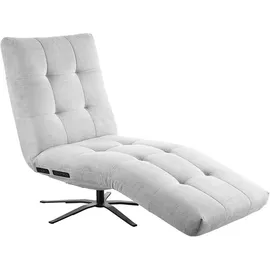 KAWOLA Relaxliege LETICIA Feincord 0 x 0 x 0 cm Silber motorisch
