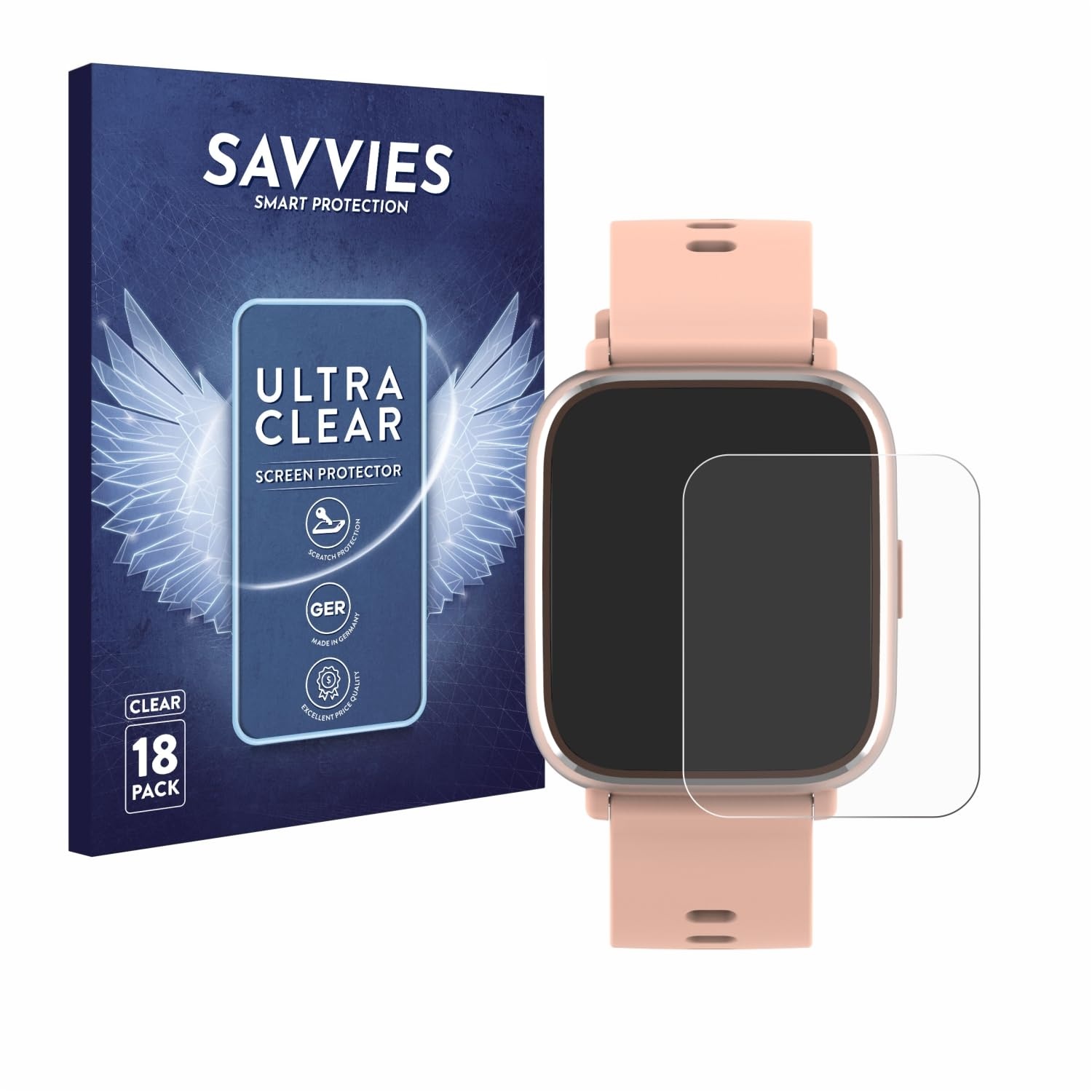 Savvies 18 Stück Schutzfolie für Denver SW-161 Displayschutz-Folie Ultra-Transparent