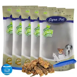 5 kg Lyra Pet® Ochsenziemer Abschnitte 4 - 12 cm + Ballschleuder