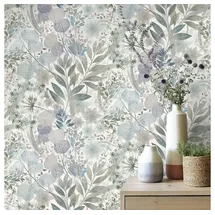 Erismann Vliestapete Blumen Blätter Aquarelloptik 64 cm x 10 m 10506-24