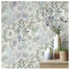 Erismann Vliestapete Blumen Blätter Aquarelloptik 64 cm x 10 m 10506-24